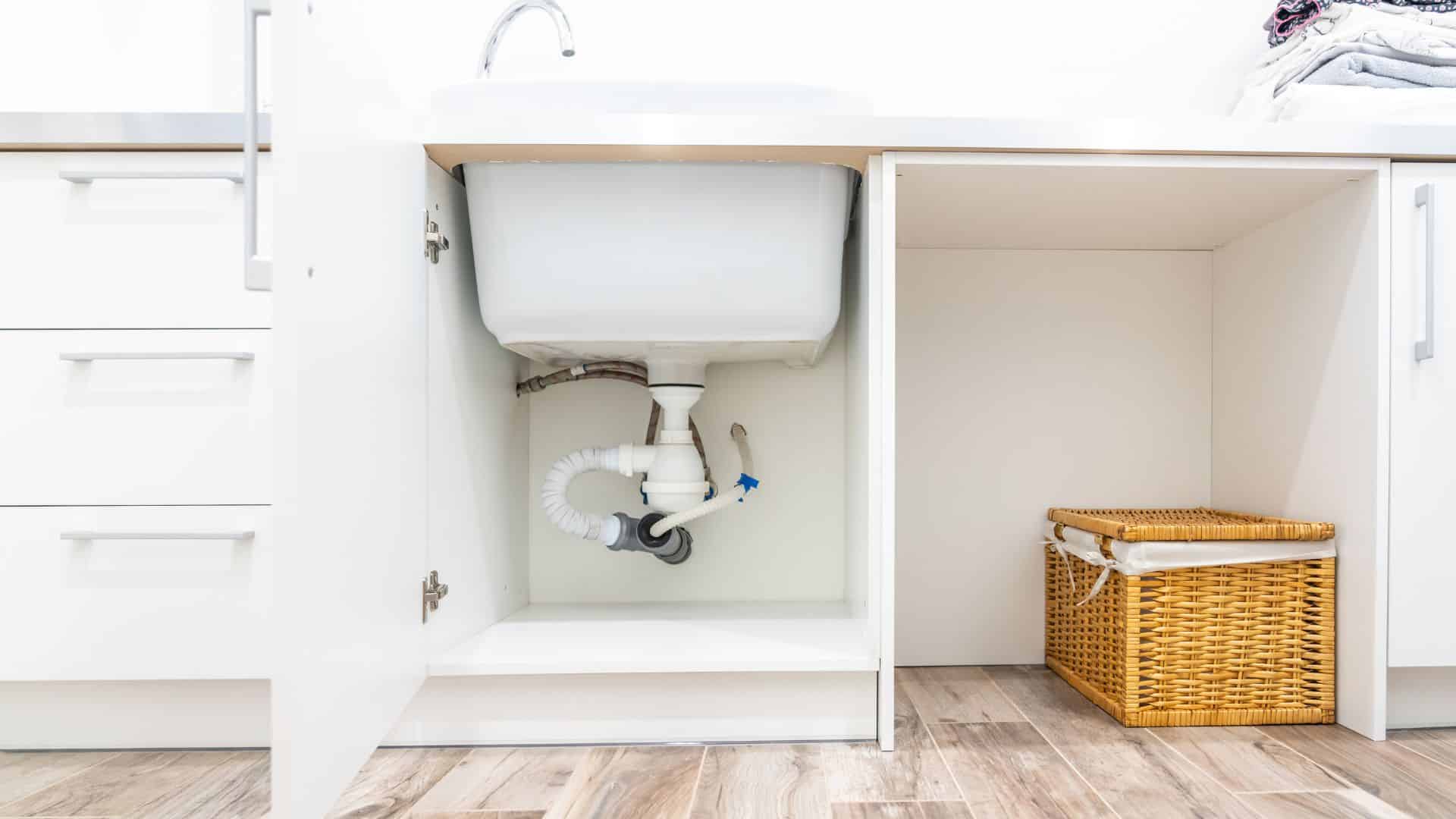 p-trap under a sink